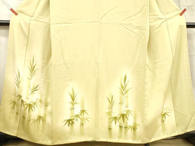 平和屋着物■訪問着 笹竹文 暈し染め 正絹 逸品 DABC8704cm