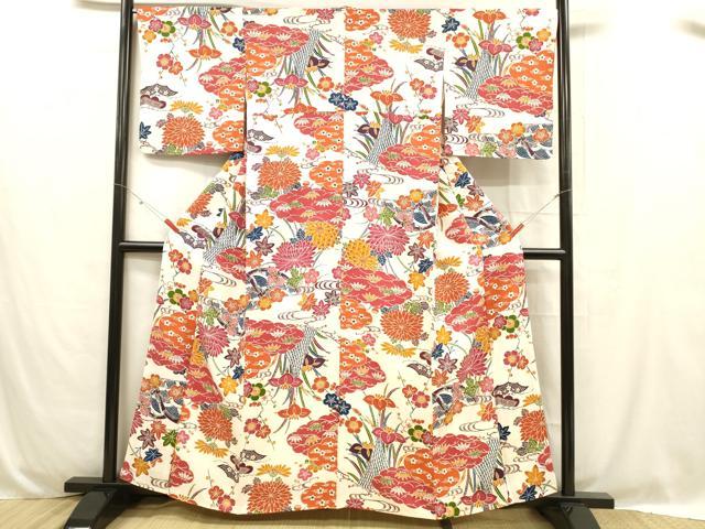 平和屋着物■上質な小紋 正絹 逸品 DABC8714cm