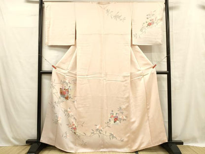 平和屋着物■訪問着 草花文 暈し染め 金彩 正絹 逸品 DABC8720cm