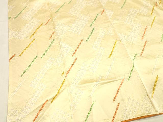 平和屋着物■上質な小紋 絞り 斜線文 正絹 逸品 DABC8723cm