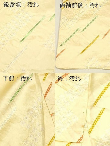 平和屋着物■上質な小紋 絞り 斜線文 正絹 逸品 DABC8723cm
