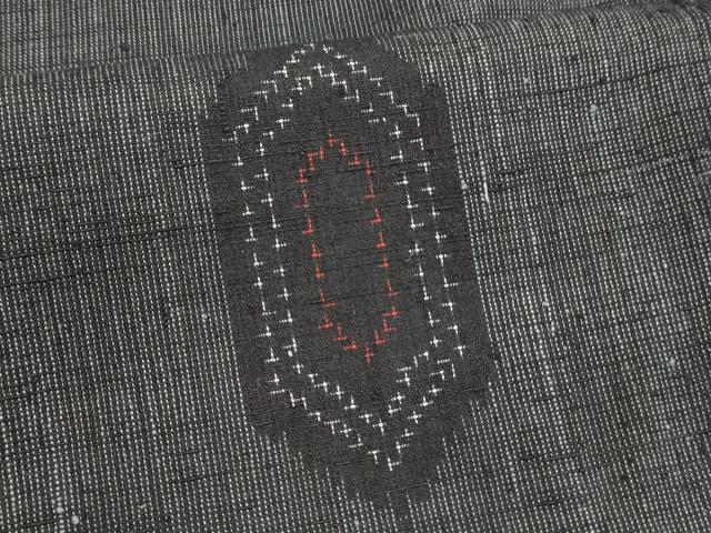 平和屋着物■上質な紬 亀甲柄 正絹 逸品 DABC8735cm