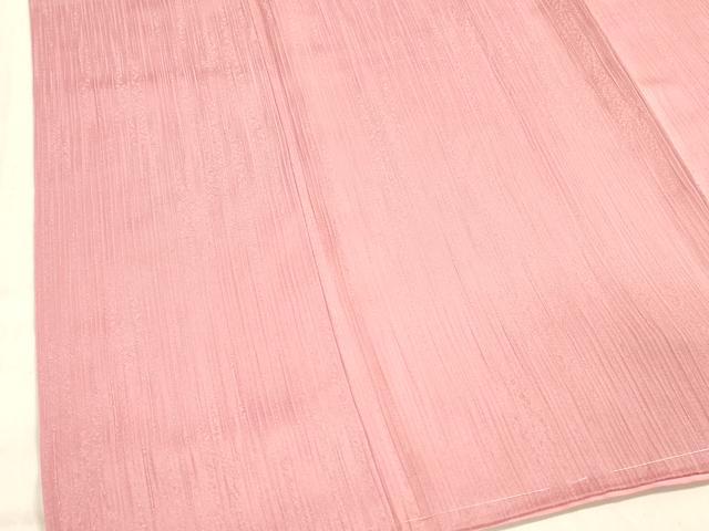 平和屋着物■上質な色無地 霞地紋 桃色 正絹 逸品 未使用 DABC8745cm