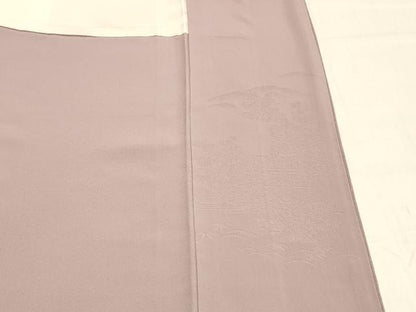 平和屋着物■上質な色無地 人物風景地紋 紅藤色 正絹 逸品 DABC8747cm