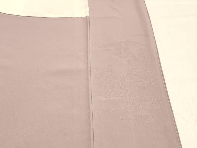 平和屋着物■上質な色無地 人物風景地紋 紅藤色 正絹 逸品 DABC8747cm