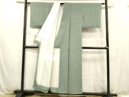 平和屋着物■上質な小紋 松葉文 正絹 逸品 DABC8753cm