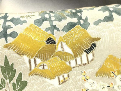 平和屋着物■豪華黒留袖 作家物 刺繍 風景文 松竹梅 暈し染め 金彩 正絹 逸品 DABC8757cm