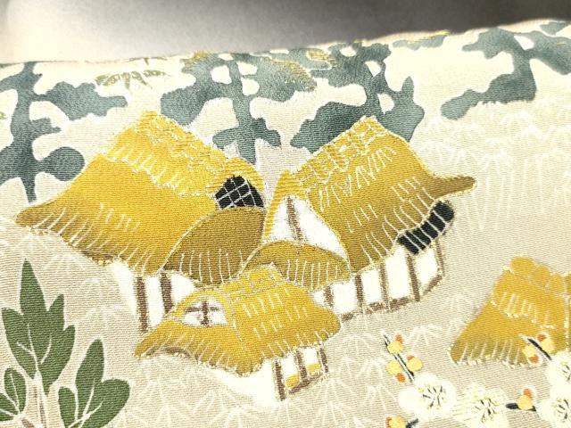 平和屋着物■豪華黒留袖 作家物 刺繍 風景文 松竹梅 暈し染め 金彩 正絹 逸品 DABC8757cm