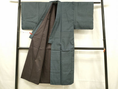 平和屋着物■男性 本場大島紬 アンサンブル 7マルキ 幾何学文様 正絹 逸品 DABC8763cm
