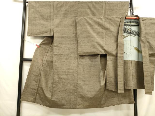 平和屋着物■男性 紬 アンサンブル 霞文 正絹 逸品 DABC8765cm