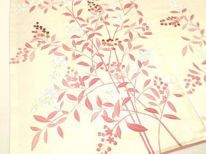 平和屋着物■訪問着 駒刺繍 草花文 正絹 逸品 DABC8774cm