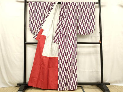 平和屋着物■小紋　矢羽文　洗える着物　DABC8776cm