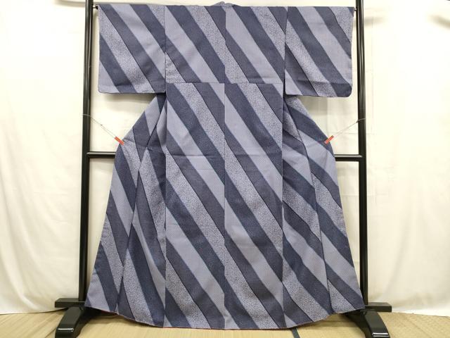 平和屋着物■小紋 舞花文 洗える着物 DABC8777cm