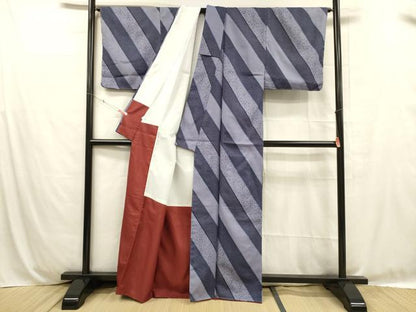 平和屋着物■小紋 舞花文 洗える着物 DABC8777cm