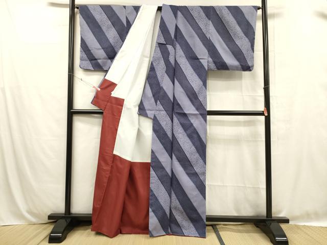 平和屋着物■小紋 舞花文 洗える着物 DABC8777cm