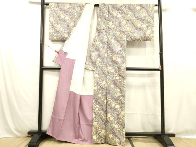 平和屋着物■小紋 絞り 辻が花 洗える着物 DABC8778cm