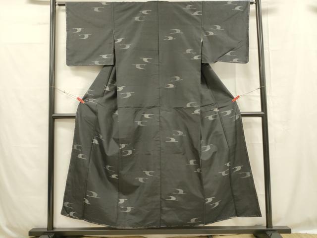 平和屋着物■本場大島紬 地空き 抽象文様 正絹 逸品 未使用 DABC8786cm