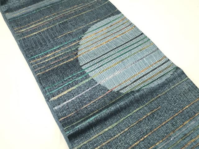平和屋着物▽全通柄袋帯 スリーシーズン 春夏秋 櫛織 丸文 金銀糸 正絹 逸品 DABC8788cm
