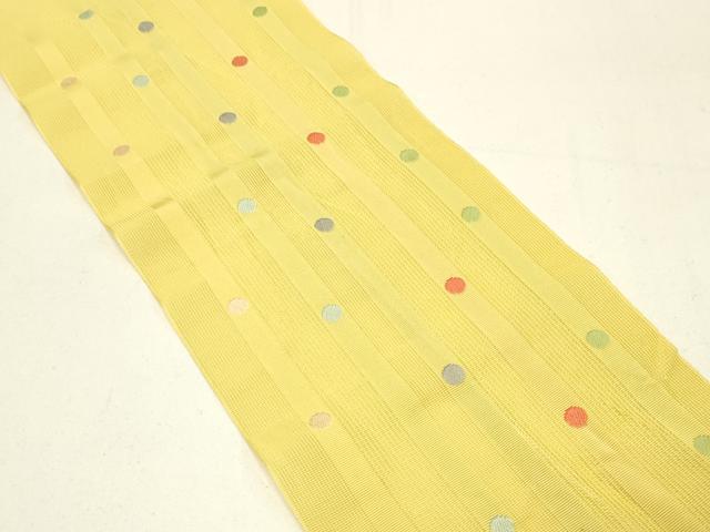 平和屋着物＊夏物 本場筑前博多織 半幅帯 丸間道 正絹 逸品 DABC8789cm