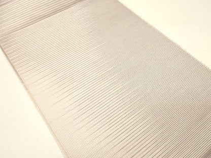 平和屋着物＊夏物　本場筑前博多織　八寸名古屋帯　横段文　博多金ラベル　証紙付き　松装織物謹製　正絹　逸品　DABC8791cm