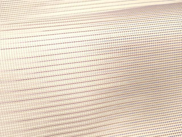 平和屋着物＊夏物　本場筑前博多織　八寸名古屋帯　横段文　博多金ラベル　証紙付き　松装織物謹製　正絹　逸品　DABC8791cm