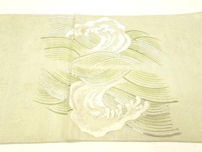 平和屋着物＊夏物 太鼓柄袋帯 駒刺繍 立波文 正絹 逸品 DABC8792cm