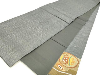 平和屋着物▽太鼓柄袋帯 スリーシーズン 春夏秋 すくい織 抽象文様 金糸 正絹 逸品 DABC8794cm