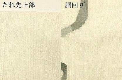 平和屋着物▽太鼓柄袋帯 スリーシーズン 春夏秋 すくい織 丸文 正絹 逸品 DABC8795cm