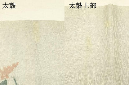 平和屋着物＊夏物 六通柄袋帯 草花文 正絹 逸品 DABC8796cm