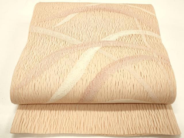 平和屋着物＊夏物 太鼓柄 本袋帯 草葉文 正絹 逸品 DABC8798cm