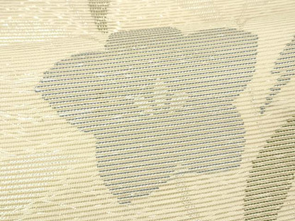 平和屋着物＊夏物 六通柄袋帯 草花文 銀糸 正絹 逸品 DABC8804cm
