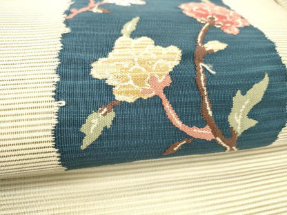 平和屋着物＊夏物 絽綴れ 八寸名古屋帯 更紗花文 正絹 逸品 DABC8809cm