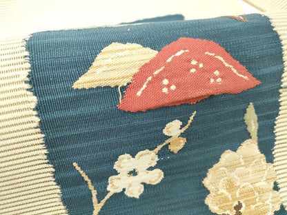 平和屋着物＊夏物 絽綴れ 八寸名古屋帯 更紗花文 正絹 逸品 DABC8809cm