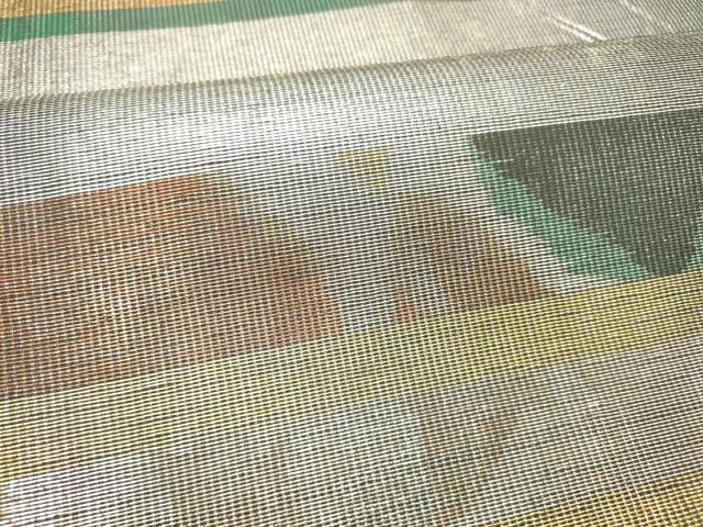 平和屋着物＊夏物 六通柄袋帯 横段文 金銀糸 引箔 正絹 逸品 DABC8810cm
