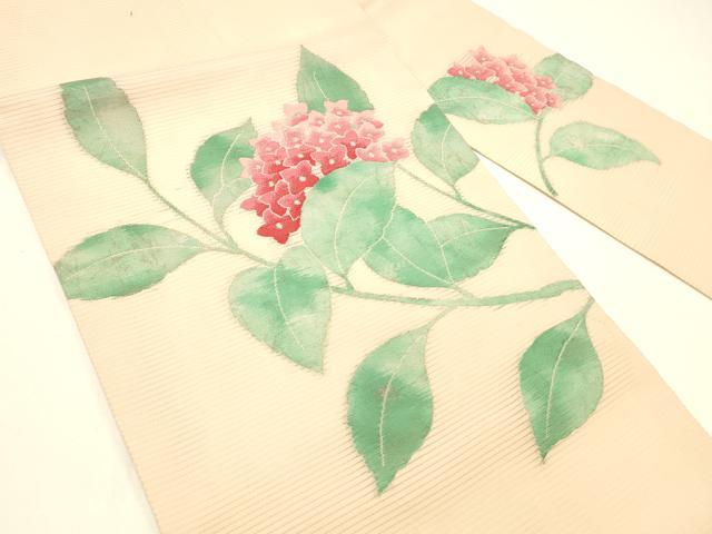平和屋着物＊夏物 九寸名古屋帯 紫陽花 銀糸 正絹 逸品 DABC8812cm