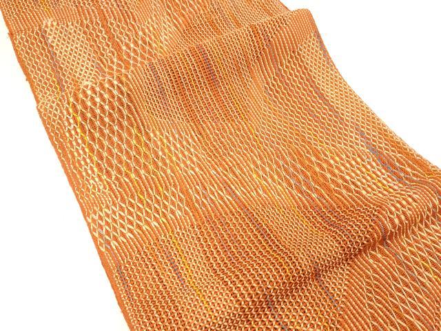 平和屋着物＊夏物 八寸名古屋帯 抽象文様 正絹 逸品 DABC8813cm