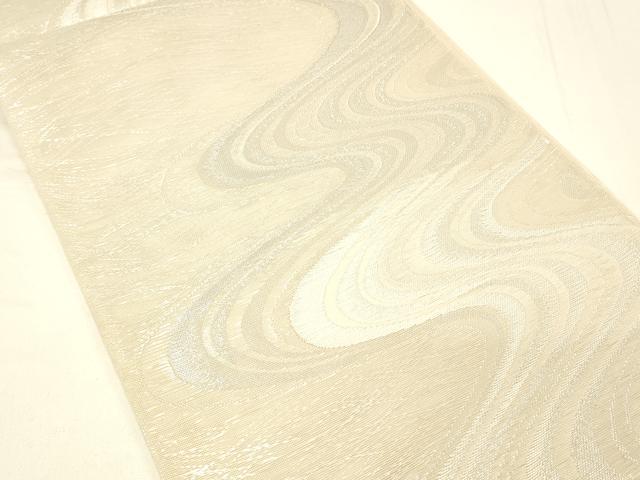 平和屋着物＊夏物 六通柄 本袋帯 流水文 銀糸 正絹 逸品 DABC8817cm