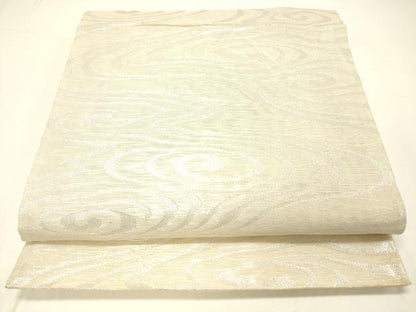 平和屋着物＊夏物 六通柄袋帯 流水文 銀糸 正絹 逸品 DABC8818cm