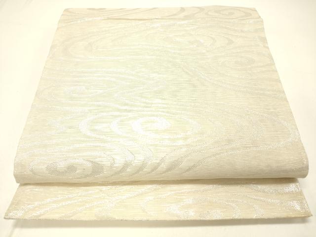 平和屋着物＊夏物 六通柄袋帯 流水文 銀糸 正絹 逸品 DABC8818cm
