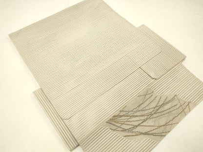 平和屋着物＊夏物 絽綴れ つけ帯 草花文 金銀糸 正絹 逸品 DABC8822cm