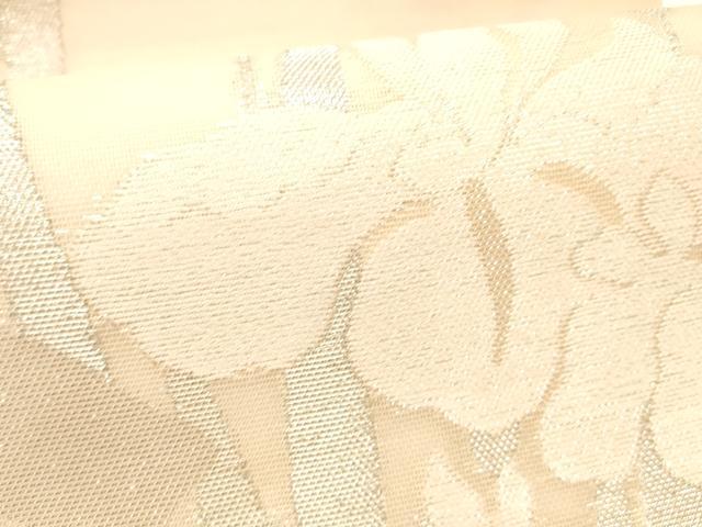 平和屋着物＊夏物 つけ帯 杜若 銀糸 正絹 逸品 DABC8823cm