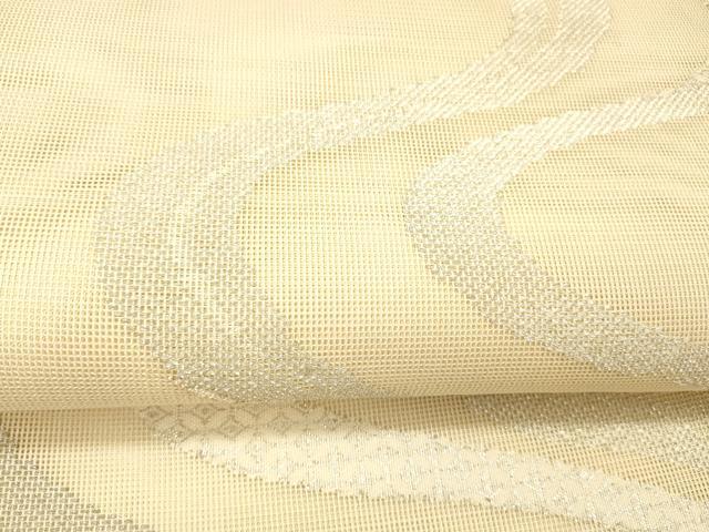 平和屋着物＊夏物 六通柄 本袋帯 流水文 銀糸 正絹 逸品 DABC8832cm
