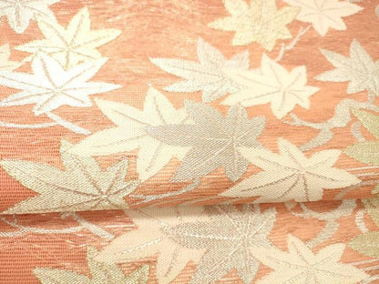 平和屋着物＊夏物 六通柄袋帯 流水草葉文 金銀糸 正絹 逸品 DABC8833cm