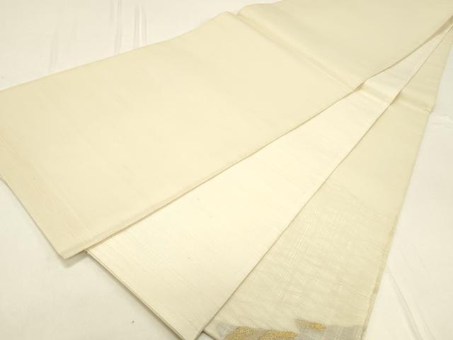 平和屋着物＊夏物 太鼓柄袋帯 鴛鴦流水花文 金銀糸 正絹 逸品 DABC8834cm