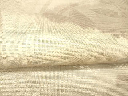 平和屋着物＊夏物 六通柄袋帯 草花文 銀糸 正絹 逸品 DABC8835cm