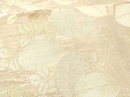 平和屋着物＊夏物 六通柄袋帯 草葉文 金銀糸 正絹 逸品 DABC8836cm