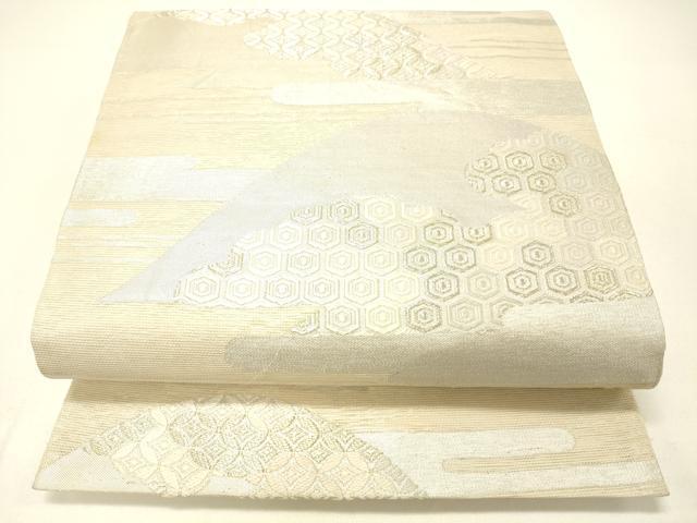 平和屋着物＊夏物 六通柄袋帯 唐織 吉祥文 金銀糸 正絹 逸品 DABC8838cm