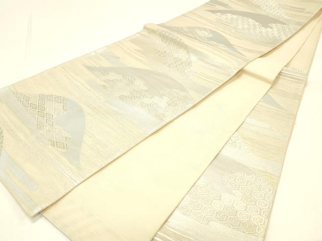 平和屋着物＊夏物 六通柄袋帯 唐織 吉祥文 金銀糸 正絹 逸品 DABC8838cm