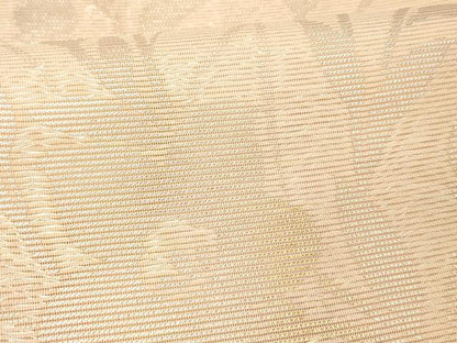 平和屋着物＊夏物 六通柄袋帯 草花文 金銀糸 正絹 逸品 DABC8840cm