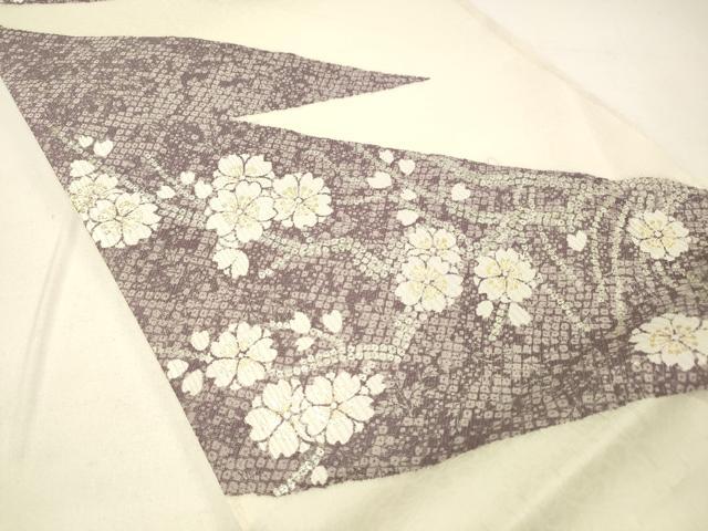 平和屋着物＊夏物　六通柄袋帯　枝桜　金銀糸　正絹　逸品　DABC8851cm